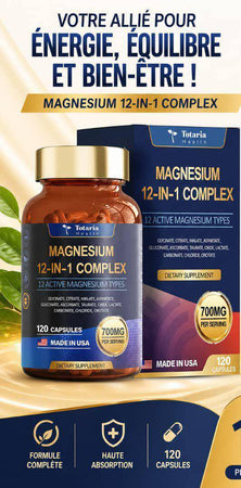 Fatigue, Crampes, Stress, Insomnies, Érection Molle… Et Si Une Seule Gélule pour le traitement ? — Magnésium Complexe 12-en-1 700mg